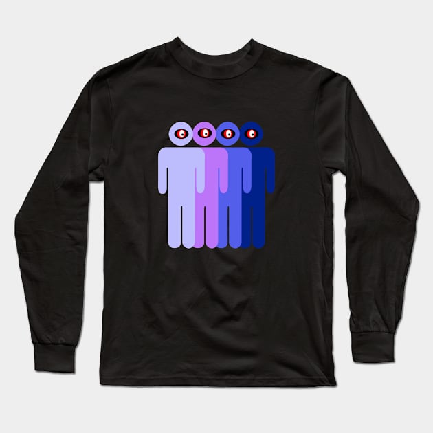 small men cyclopes multicolor Long Sleeve T-Shirt by rickylabellevie